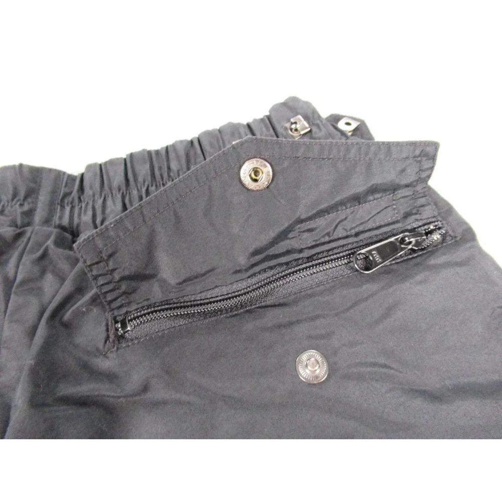 Columbia Rain Pants Men Medium Black Elastic Adjustable Pocket 28x29 Vintage 90s
